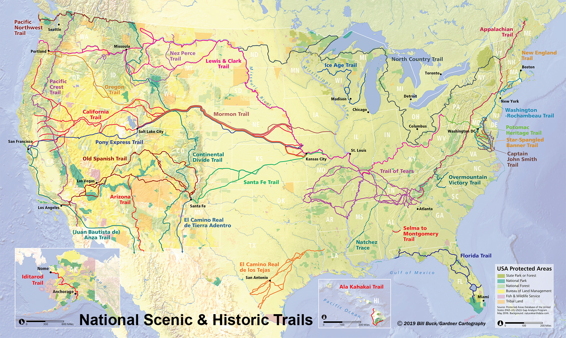 National Trails System Map – courtesy of National Park Service